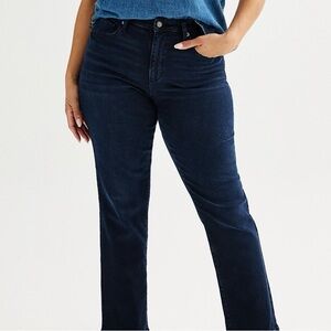 Women's Sonoma Goods For Life High Rise Curvy Straight Jean - Dark Rinse